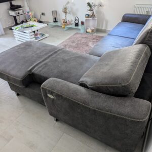 L Sofa mit Bettfunktion L elek ausfahrbar