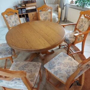 6 Esszimmer Stühle Eiche massiv