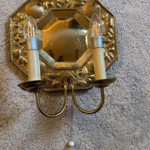 Flämische Messing Wandleuchte