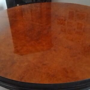 Esstisch Durchmesser 118 mmm in ausgezogen 160 mm mit 4Stuehlen