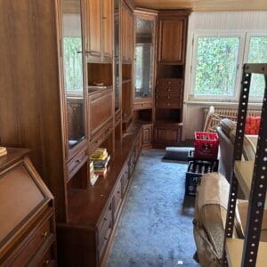 Wohnwand Nussbaum massiv