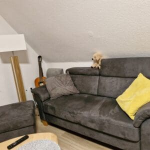 Cavador 3 er Couch Landhausstil mit passendem Hocker