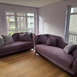 Designer Schlafsofa Jeremie Evo von Milano Bedding, 2x (inkl. je 5 zusätzliche, separate Kissen)