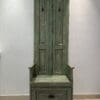 Holz Vintage Lounge Möbel/Garderobe Grün mit Schublade