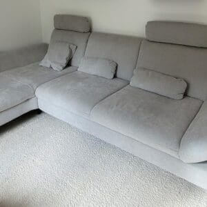 Hukla Sofa DIVA-S – modernes Designersofa in Cody Silver – erst 3 Monate alt!