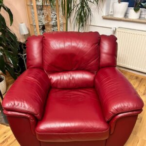 Sessel Echtleder rot