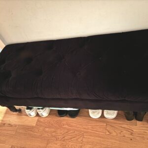 Schwarze Polstersitzbank