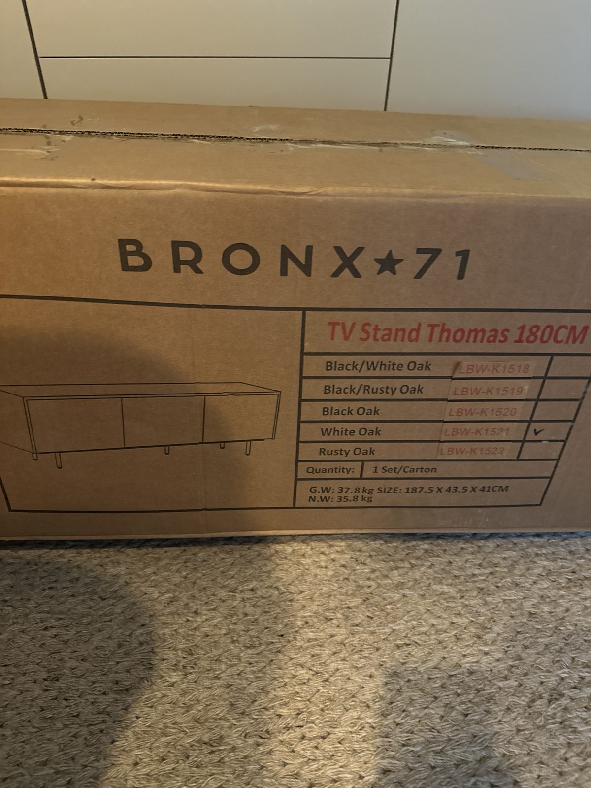 Neues Lowboard TV-Schrank TV-Board Eiche hell 180 cm