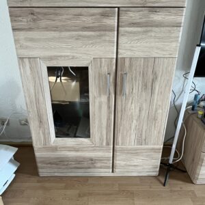 Vitrine / Kommode Sonoma Eiche – mit Glaseinsatz