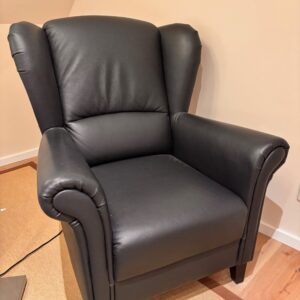 2 Ledersessel elegant/schwarz LORD "Ohrenbacken"