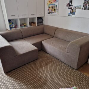 Couch, 3 teilig "taubengrau"