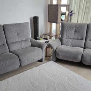 2x Himolla Cumuly Relaxsofas, elektrisch verstellbar, Stoff