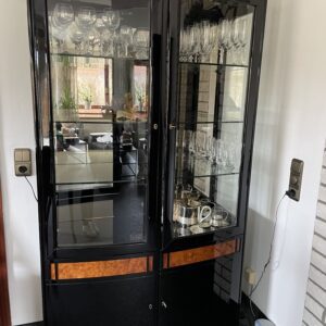 Vitrine Schwarz Ulmenwurzel