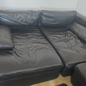 Braunes Ledersofa