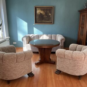 Clubcouchgarnitur (1+2) mit Tatzenfüßen