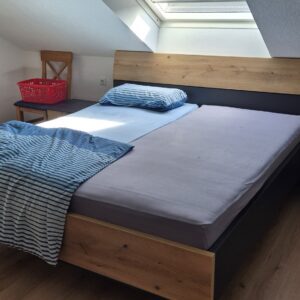 Schlafzimmer komplett, Graphit, Abs. Eiche bianca