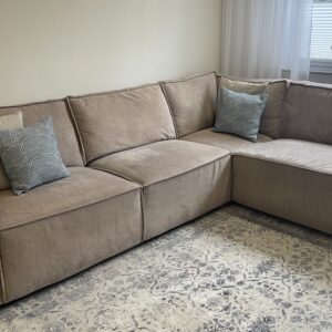 Moderne Wohnlandschaft / Ecksofa in Beige – sehr guter Zustand