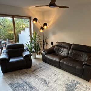 Ledercouch | Ledersessel mit Relaxfunktion, elektrisch
