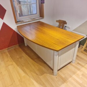 Hochwertiger Schreiner-Schreibtisch / Architektenschreibtisch mit Massivholzplatte