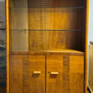Vitrine Glas mid century Beschläge D.R.G.M.