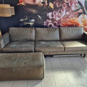 3 Sitzer Ledersofa in grün