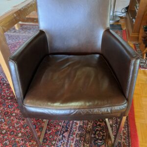 4 Eßzimmerstühle aus Leder