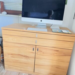 Sekretär, aus Buchen 100cm lang, 50 cm breit, 75 Höhe, mit Fach für Drucker, 1 Schublade, wie neue