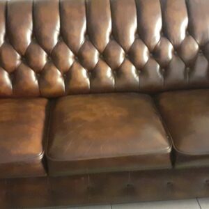 Lancaster Sofa 3er, Leder antik super, dunkelbraun/54