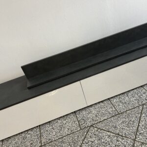 Wohnwand weiß Hochglanz/ Anthrazit (4 Teilig)