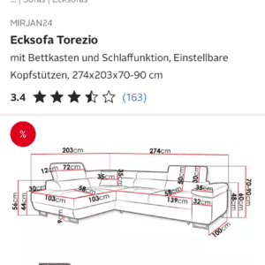 Ecksofa mit Schlaffunktion