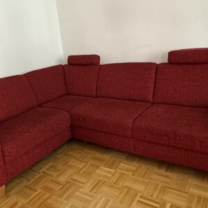 Sofa 1,5 sitzig, Armlehne links und 2 Clubsessel
